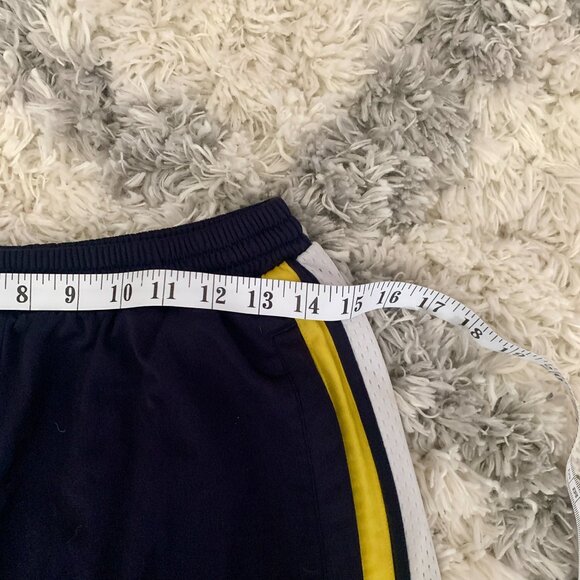 Vintage Y2K New Balance Track Pants Men's Small Navy Blue Yellow White Joggers - Picture 3 of 5